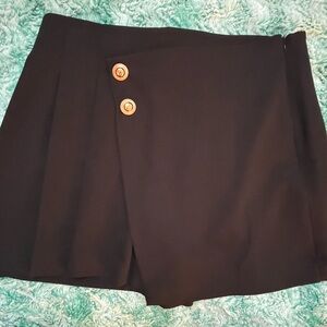Zara Black Skorts High-Waisted Tailored